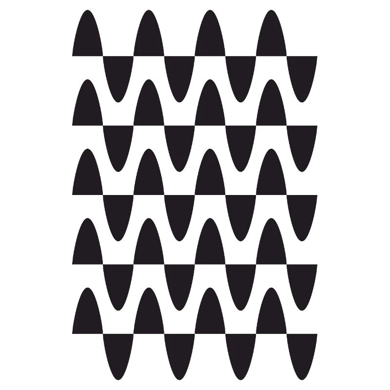 Midnight Wave Grid Pattern