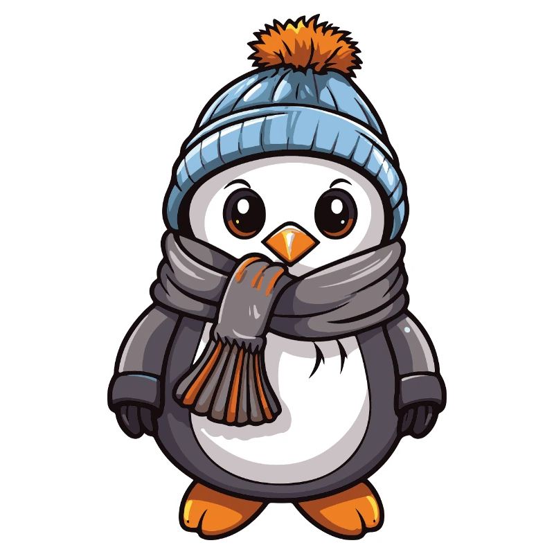 Penguin Comic Cute Winter