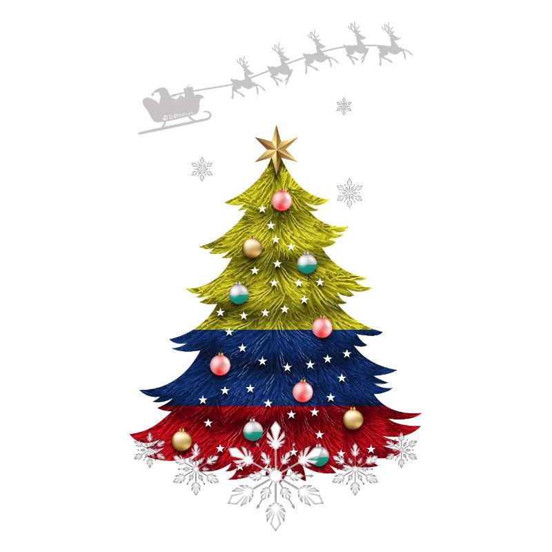 Sapin de Noël avec drapeau de la Colombie
