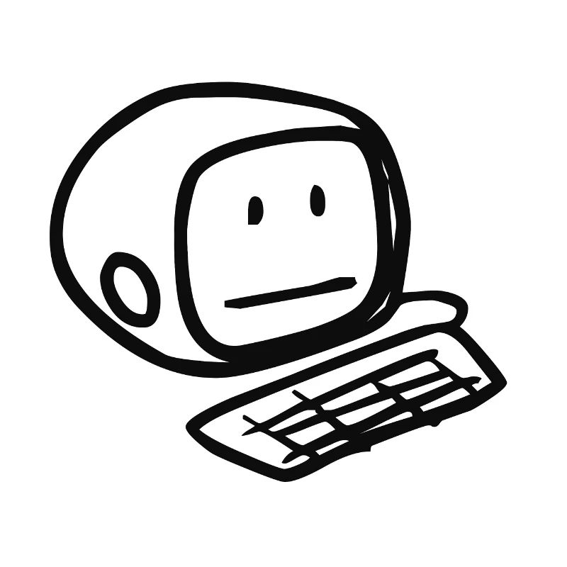 Computer Smiley (Black)