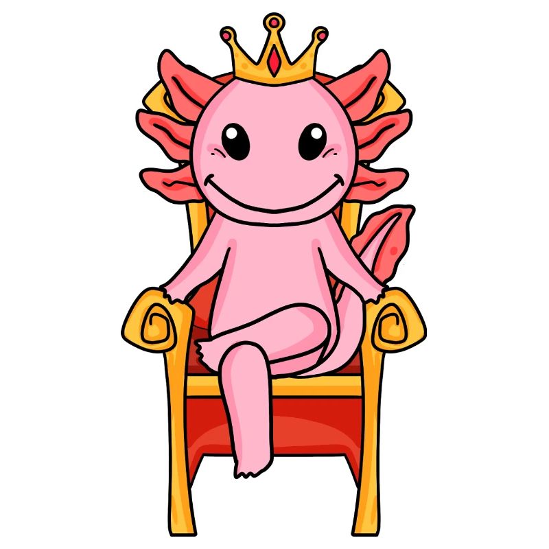 Axolotl King on Throne