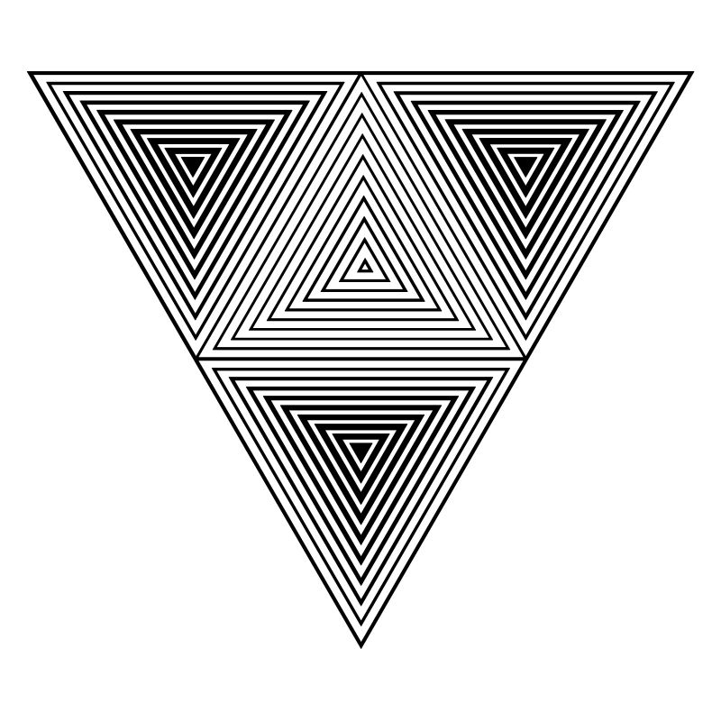 Optical illusion (Hipster Dreick) B&w Art