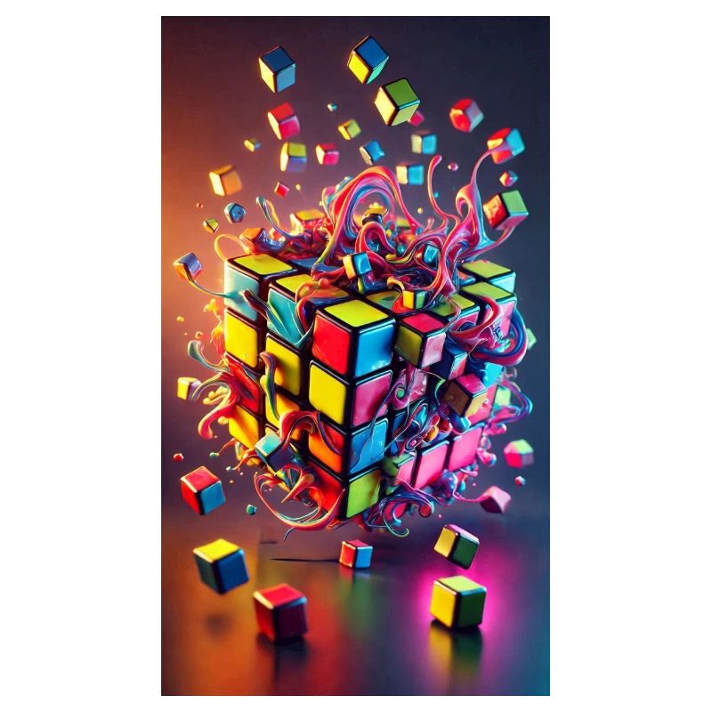Cube d’explosion de couleur