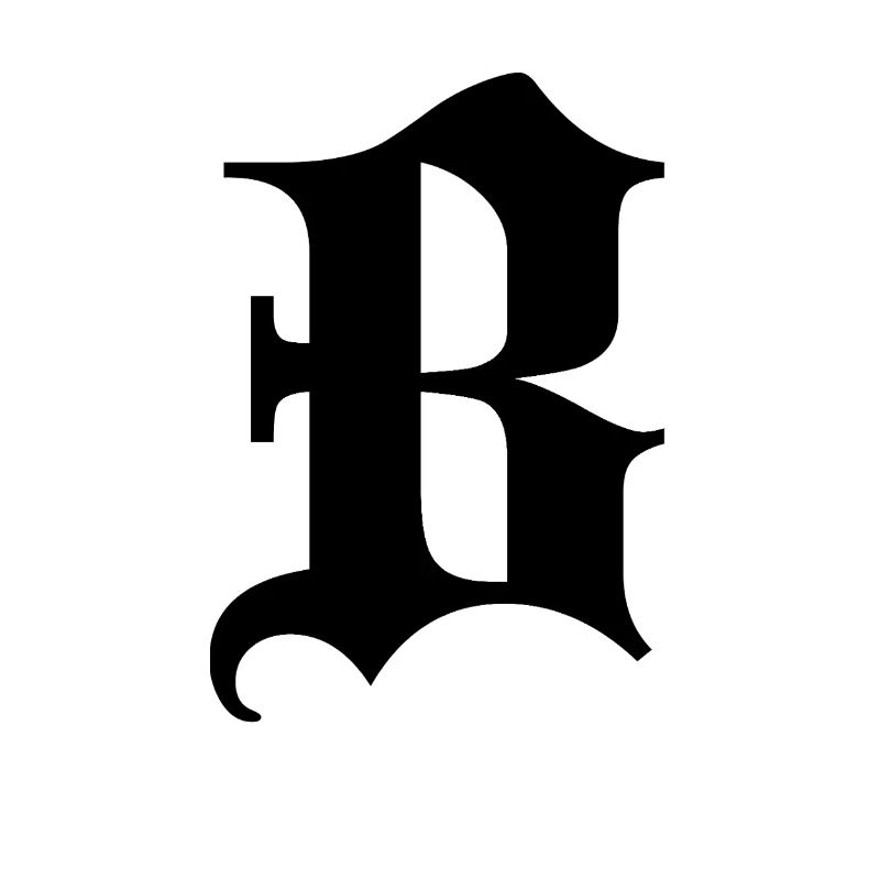 Ornate Gothic B monogram