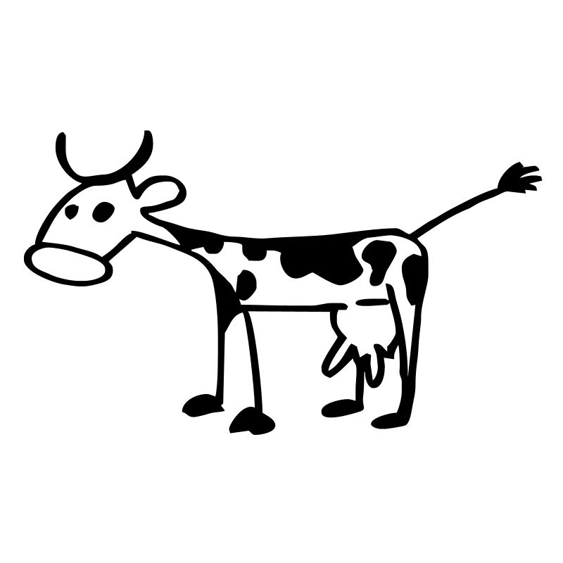 Strichmännchen-Kuh