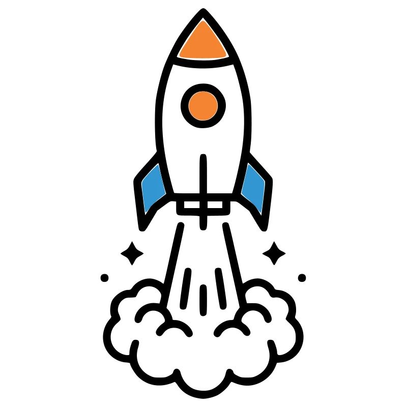 Comic spatial Rocket Launch