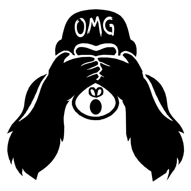 Drôles de mains de singe devant le visage - Gorilla OMG2
