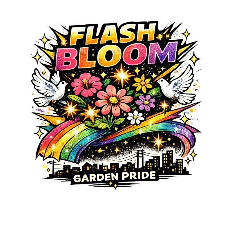 Flash Bloom Garden Pride Blumen Regenbogen