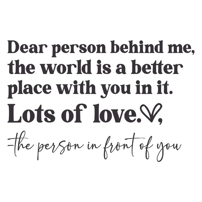Love message front and back