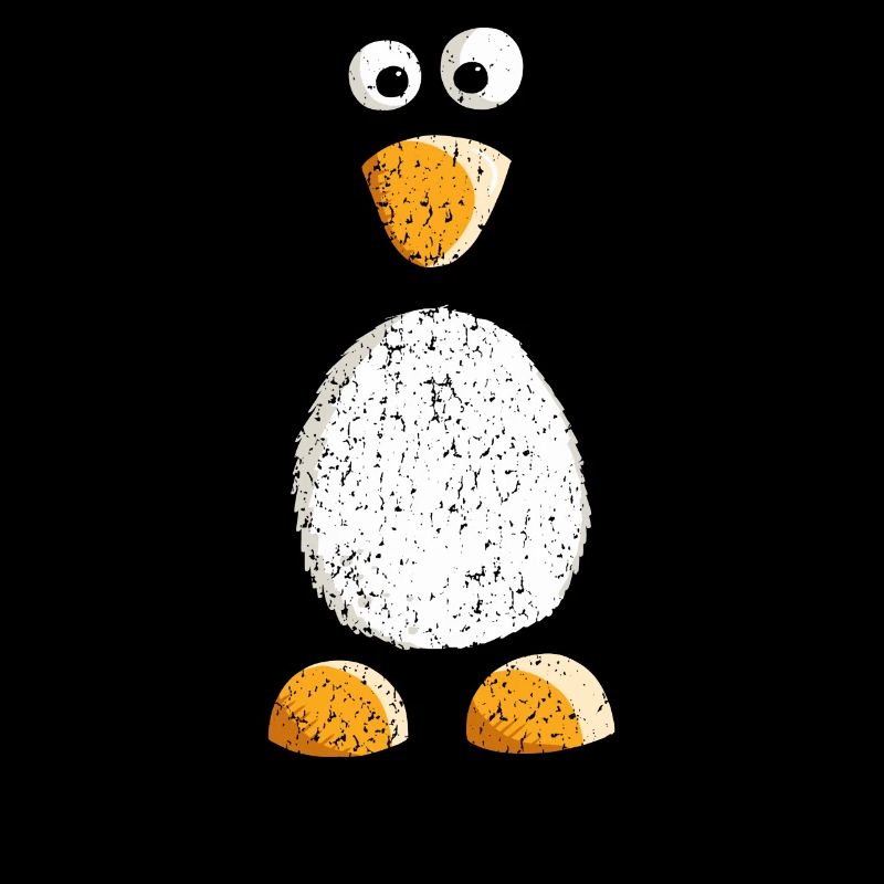 Petit pingouin doux avec style vintage