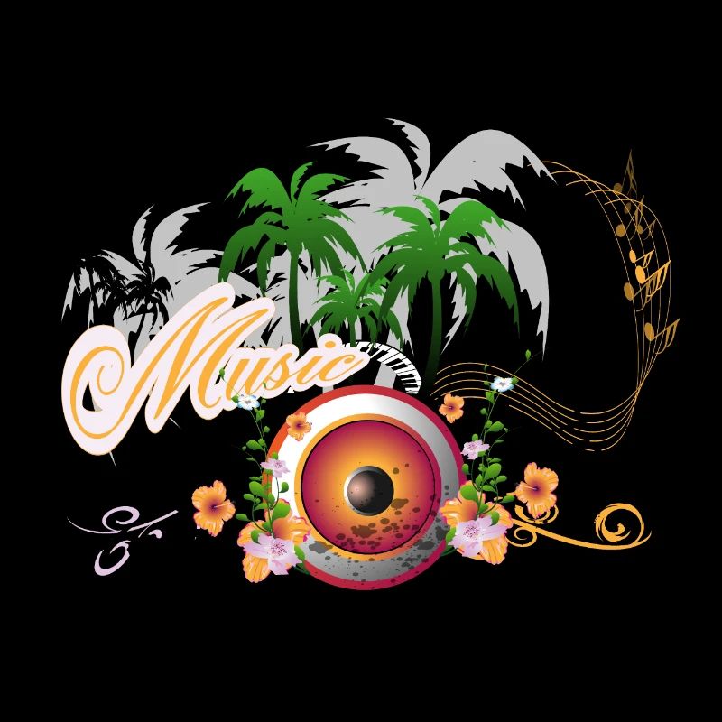 Music speaker with piano