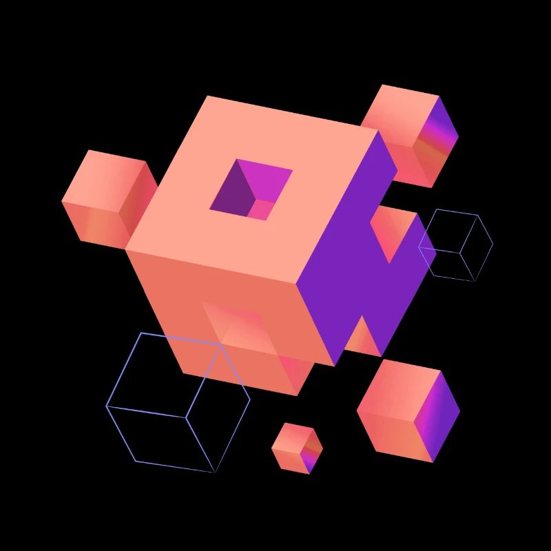 Cube Escher Space Nerd 3D AI Geek Cool PC Techie