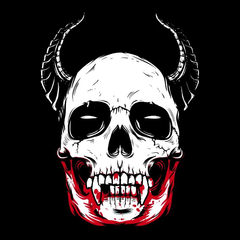 Vampire skeleton horror skull