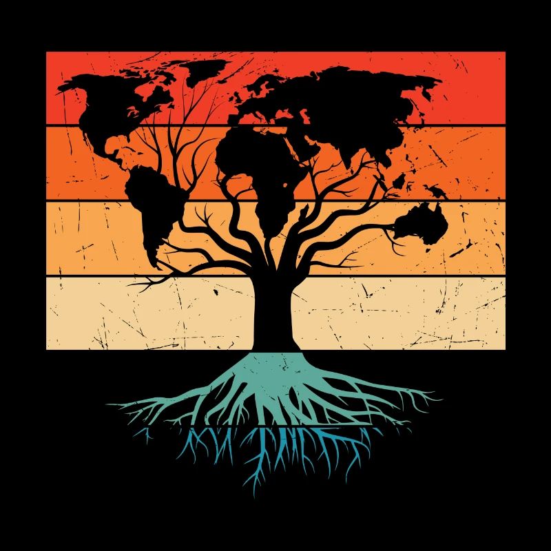 Earth Day Cute World Map Tree Pro Plant