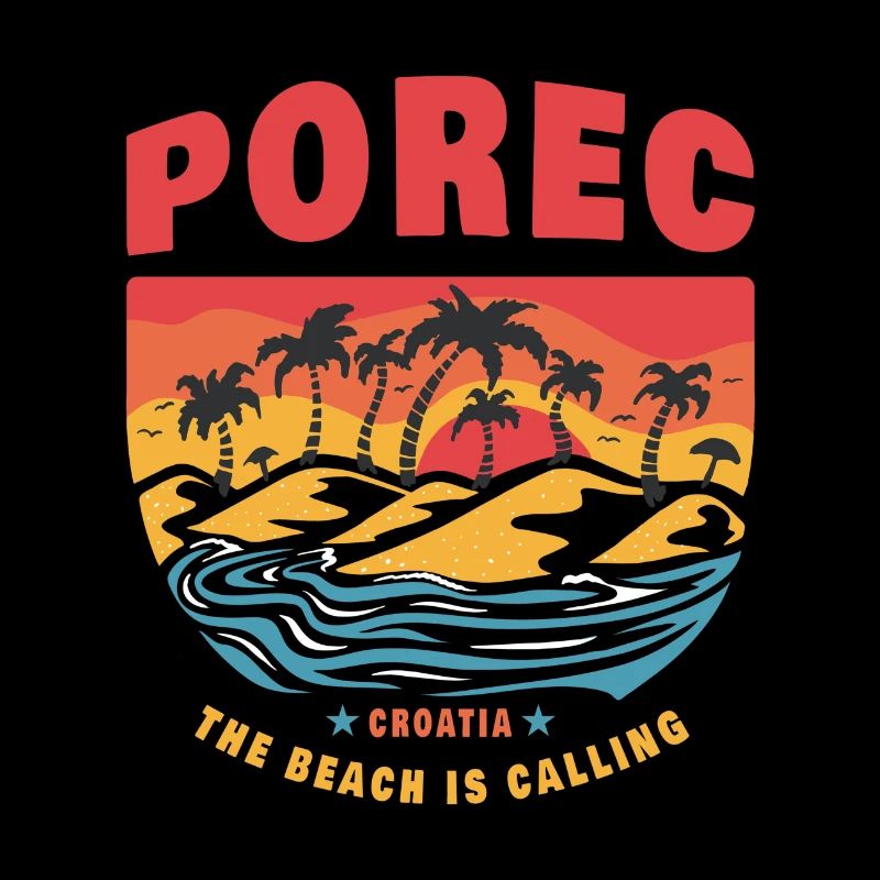 Conception de plage de Porec Croatie