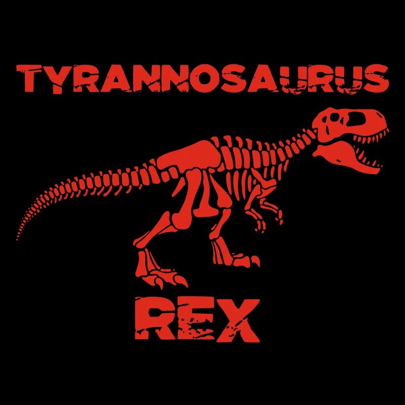 Red tyrannosaurus skeleton