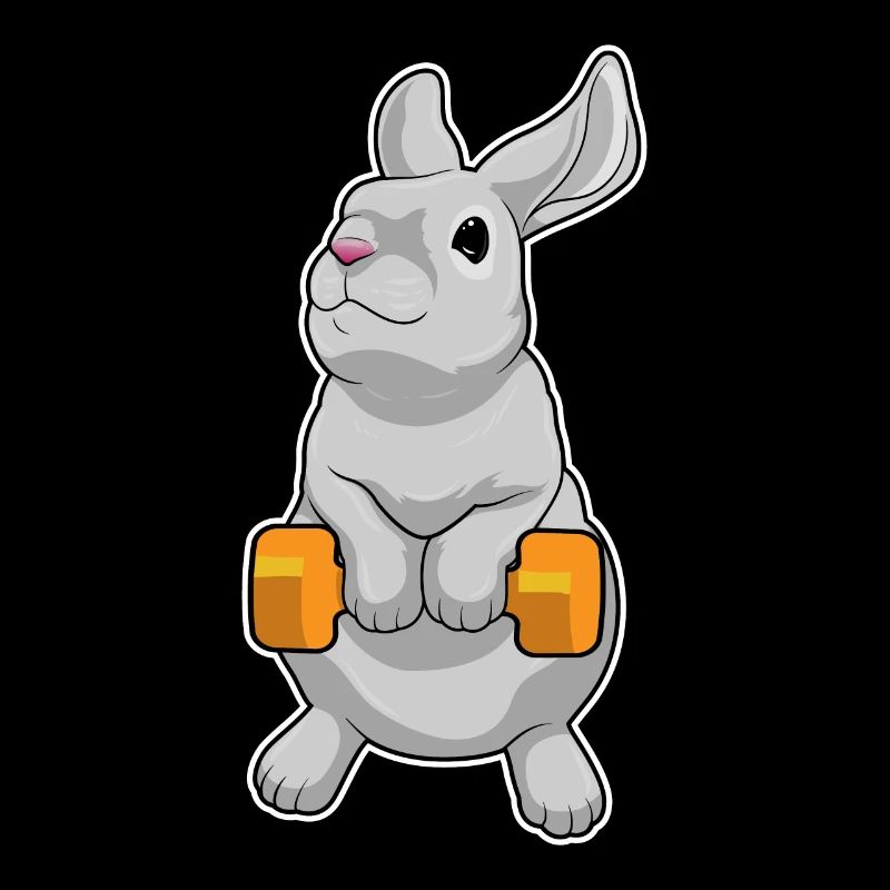 Culturiste Bunny Bodybuilder avec haltères
