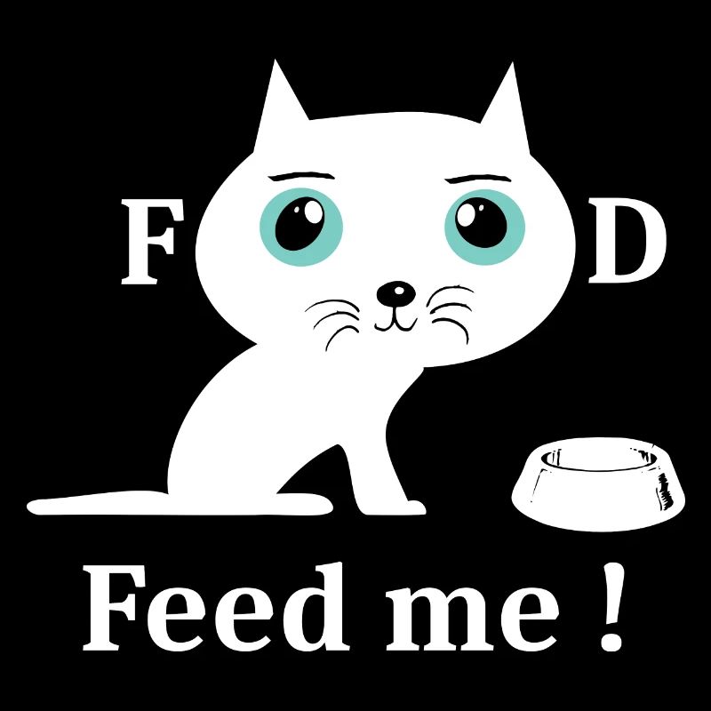 Chat blanc mignon