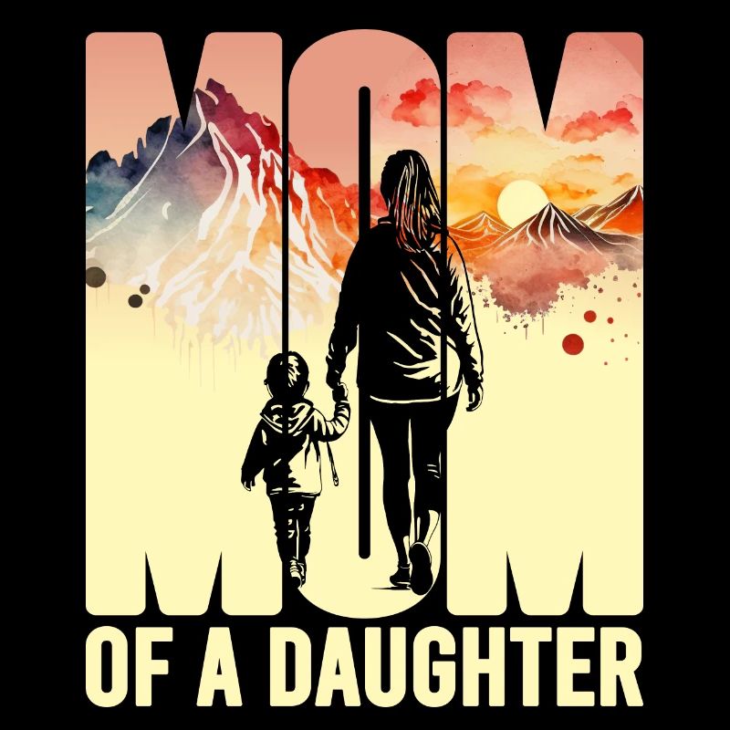 Mutter mit einer Tochter Muttertag Berge Mama Kind