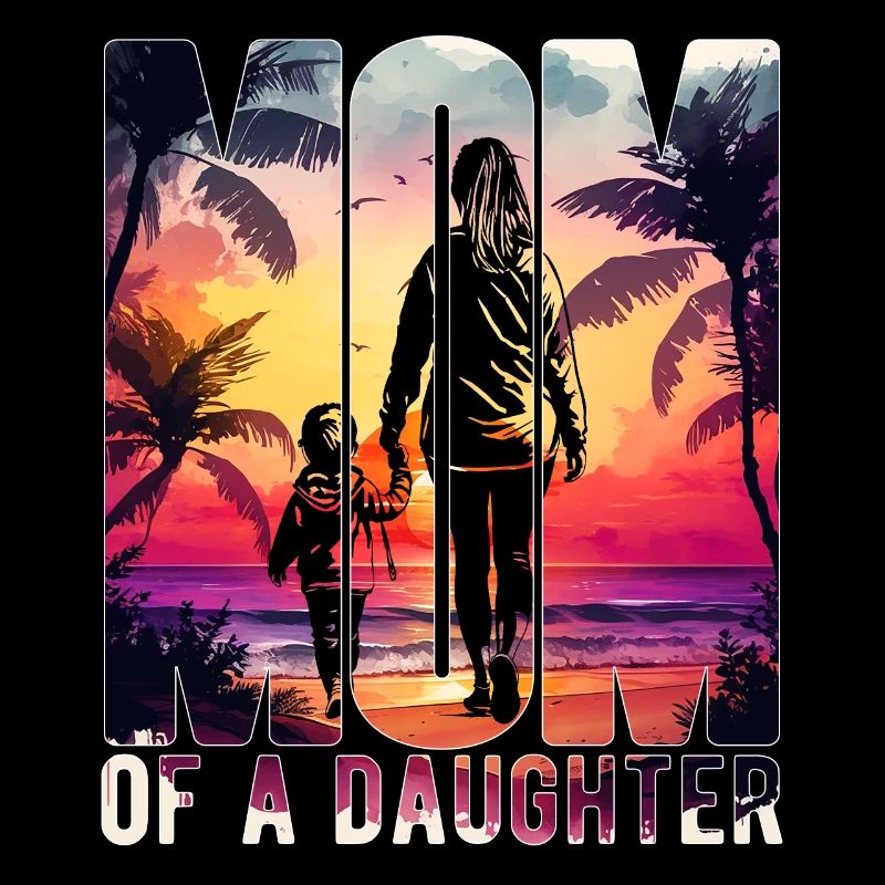 Mutter mit einer Tochter Muttertag Strand Mama