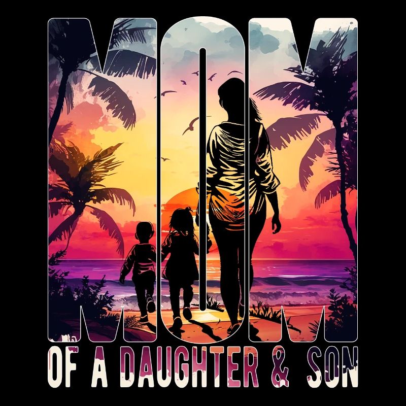 Mutter mit Tochter Sohn Muttertag Strand Mama Kind