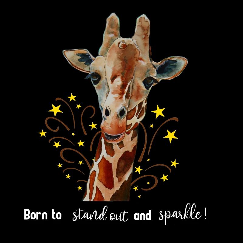 Girafe mignonne Née pour se démarquer et briller