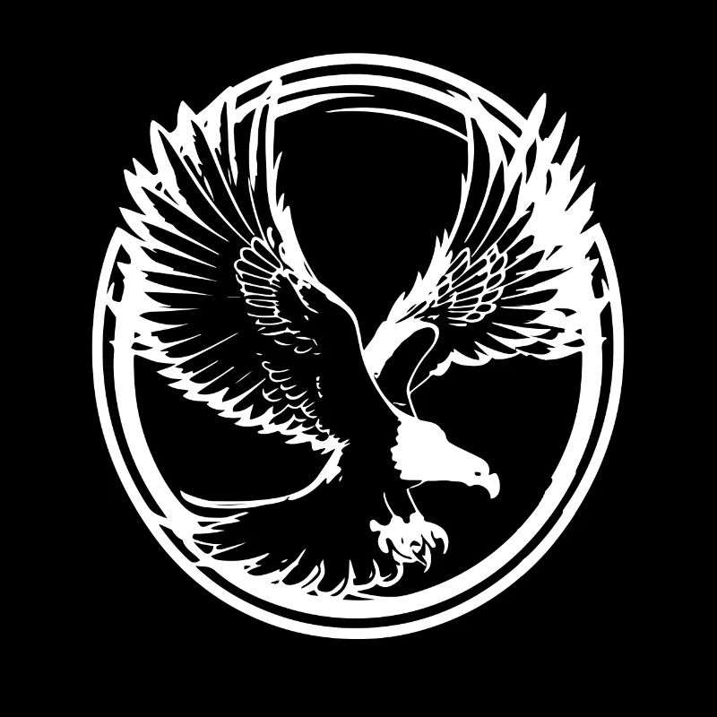 Strong eagle silhouette
