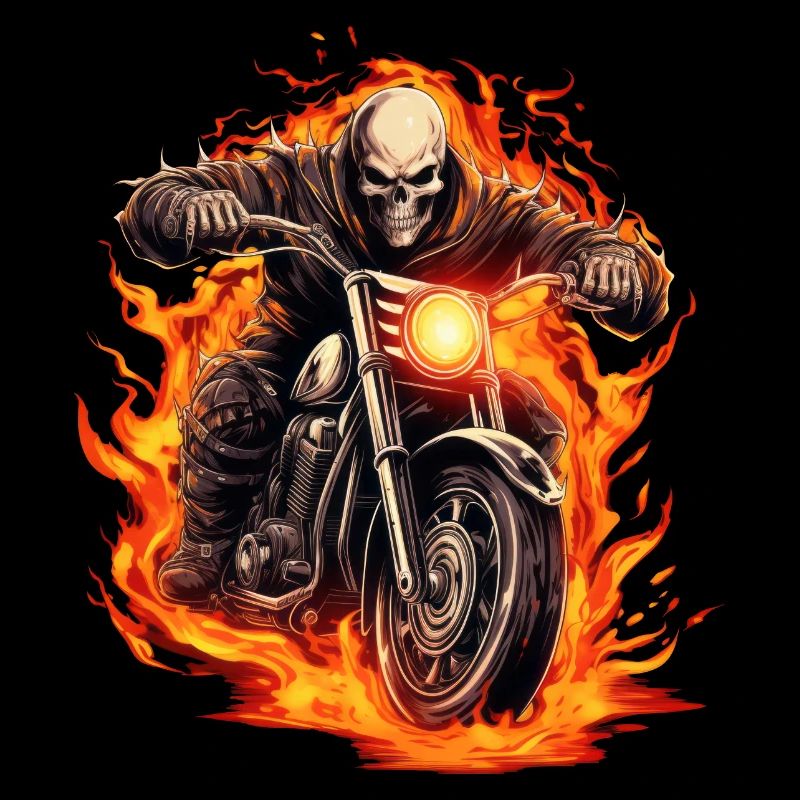 Motorcyclists in the fire