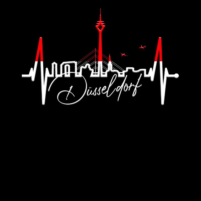 Düsseldorf Skyline Herzschlag Liebe Düsseldorfer