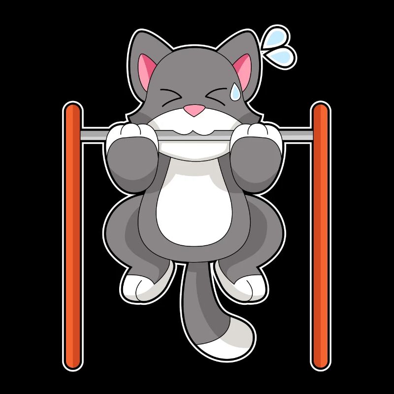 Cat Bodybuilder Pull-ups Bodybuilding