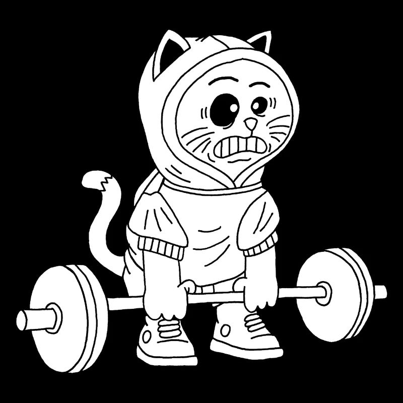 La puissance du chaton blanc