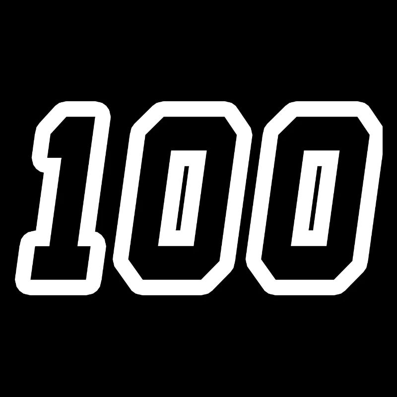 Zahl einhundert 100