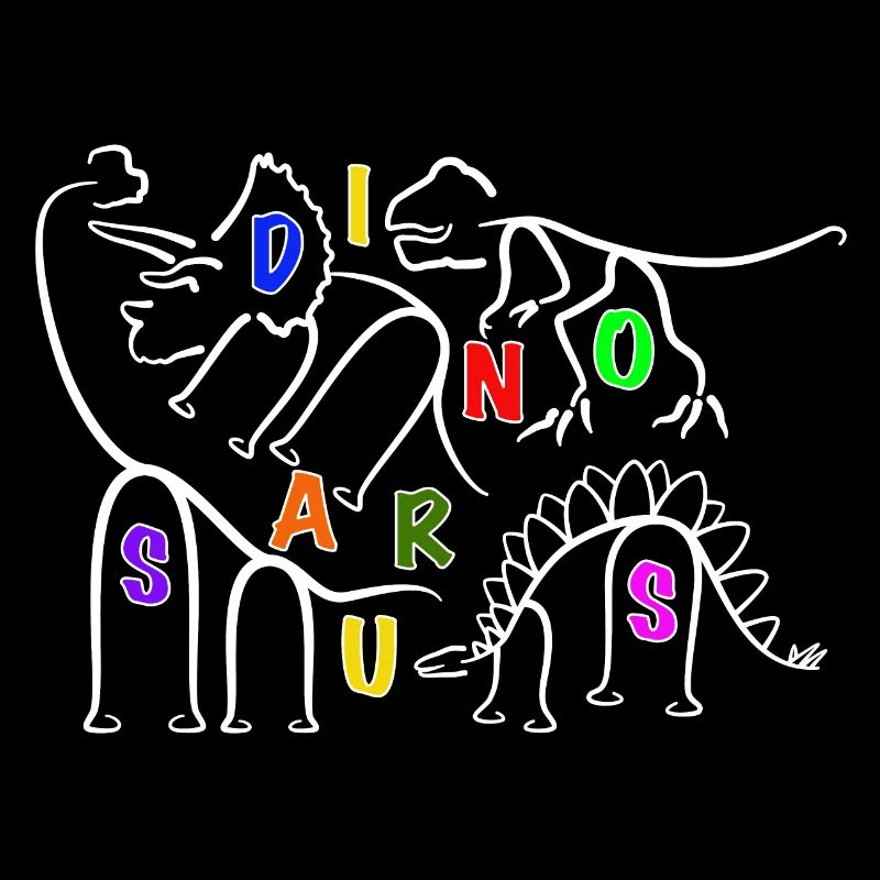 various Dinosaurs Dino line graphics