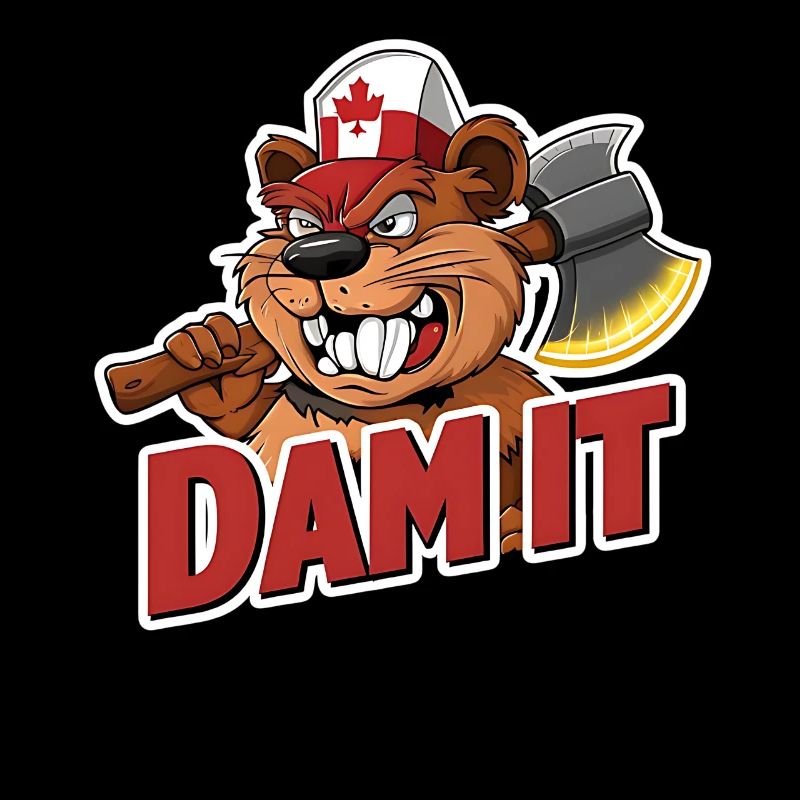 « Dam It » Beaver Canada Pride Drôle de bûcheron