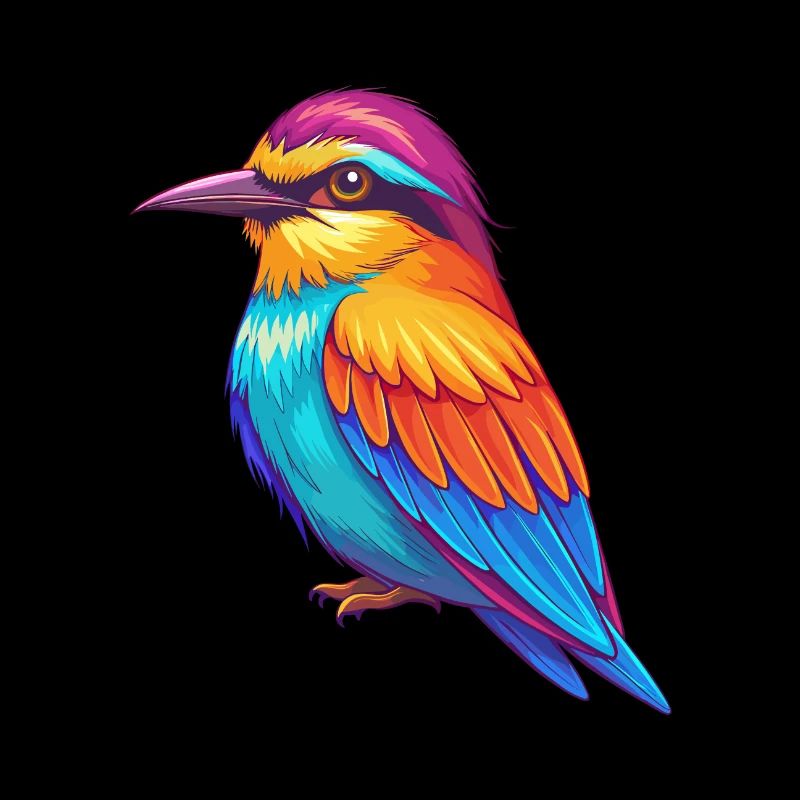 Bee Eater Colorful Kawaii Cartoon Character Bird