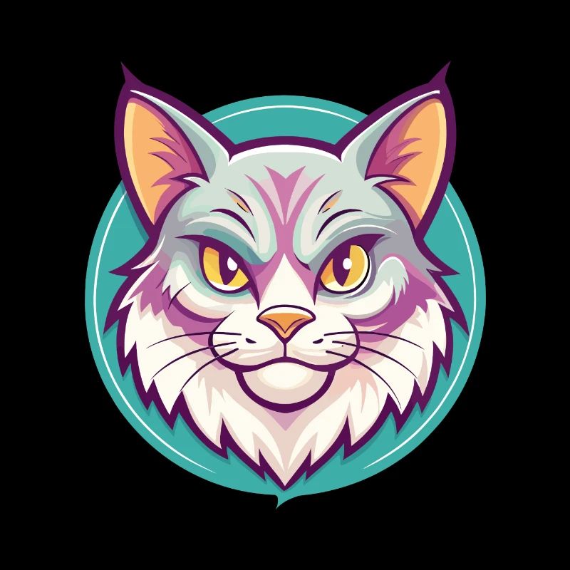 Chat polydactyle américain race dessin animé Kawaii Pet