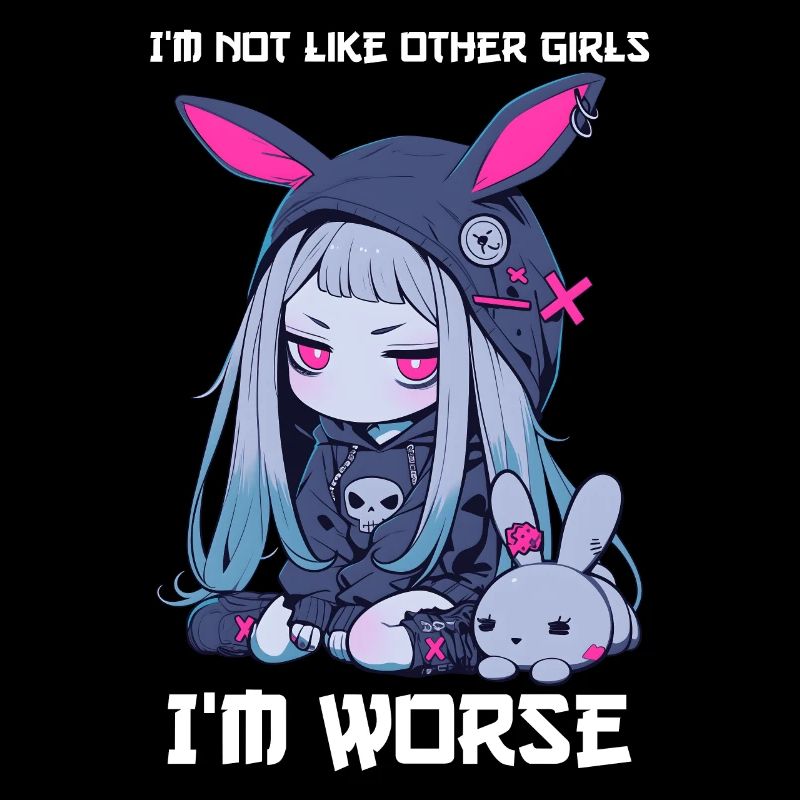 Pas comme les autres filles Kawaii Goth Bunny Gothic