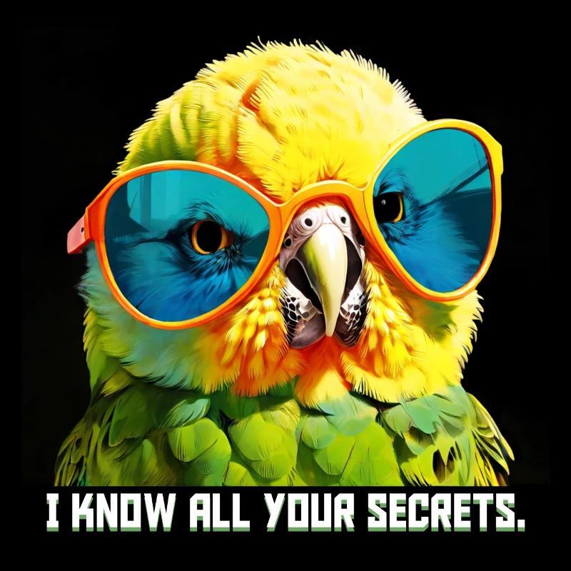 I know all your secrets Funny Budgie