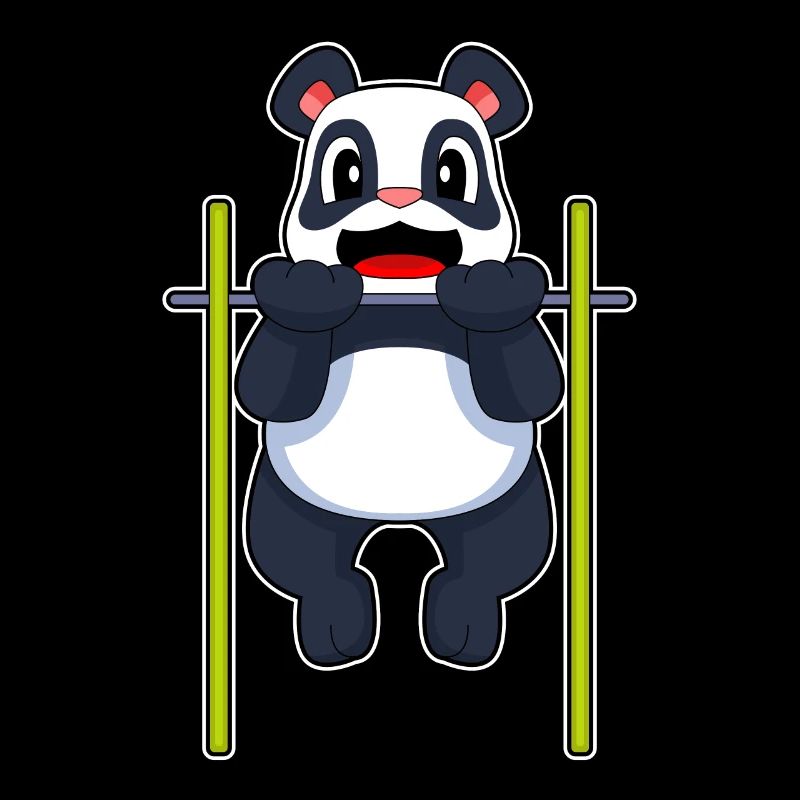 Panda Bodybuilder Tractions Musculation