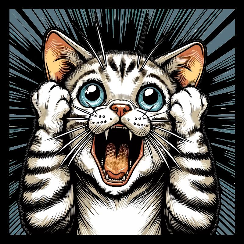 Chat choqué chat chat cadeau