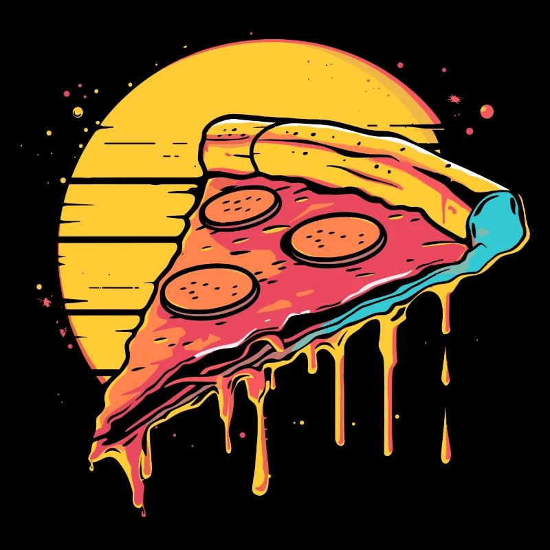 Illustration de tranche de pizza