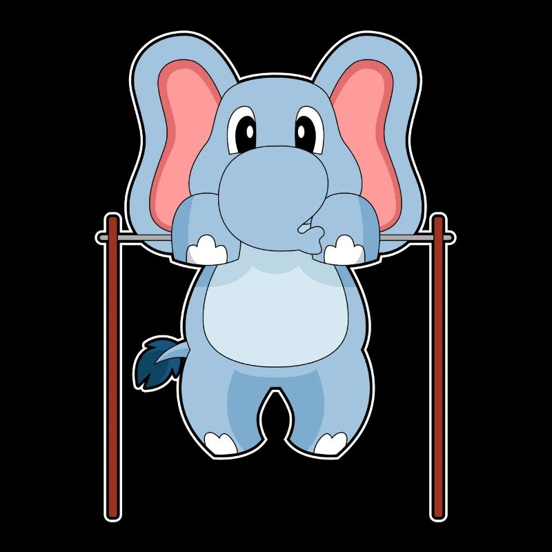 Eléphant Bodybuilder Tractions Musculation