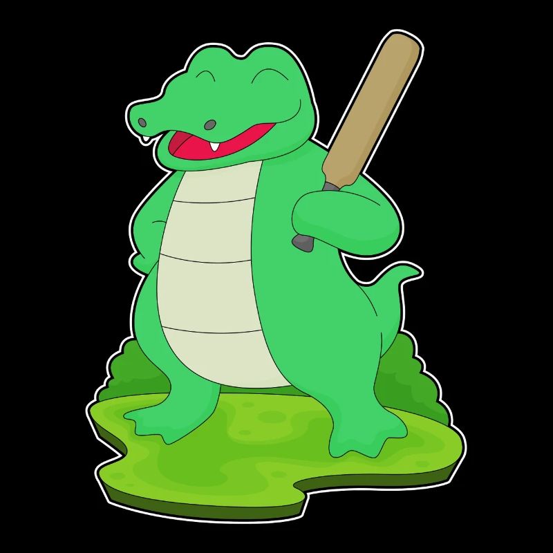 Krokodil Cricket Cricketschläger