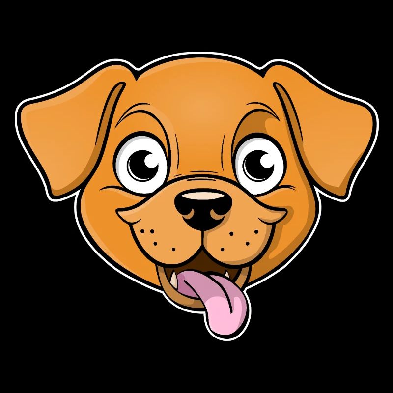 Image joyeuse de la tête d’un chien