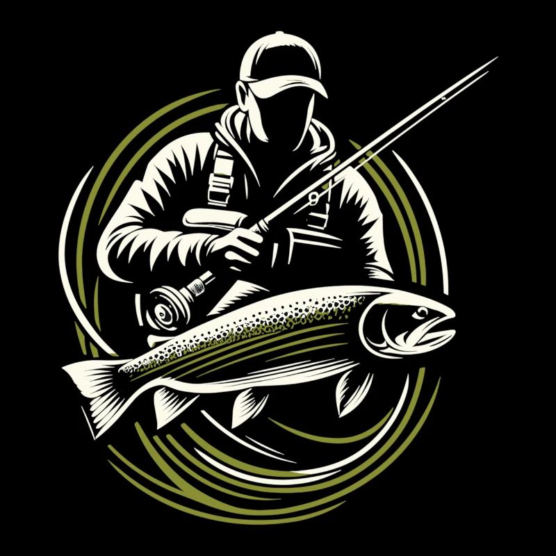 Pêche Pêcheur Truite Poisson Géant Cadeau