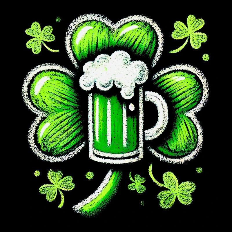 Green Pastel St. Patrick's Beer Design
