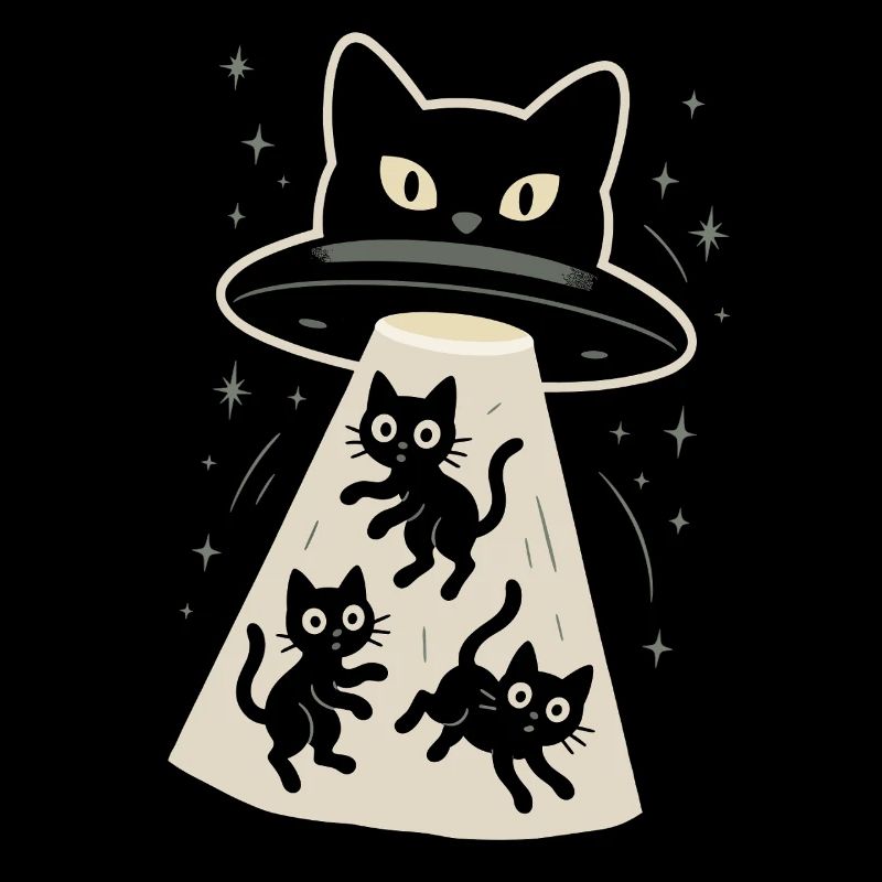 Cat, UFO, Funny Kittens & Alien