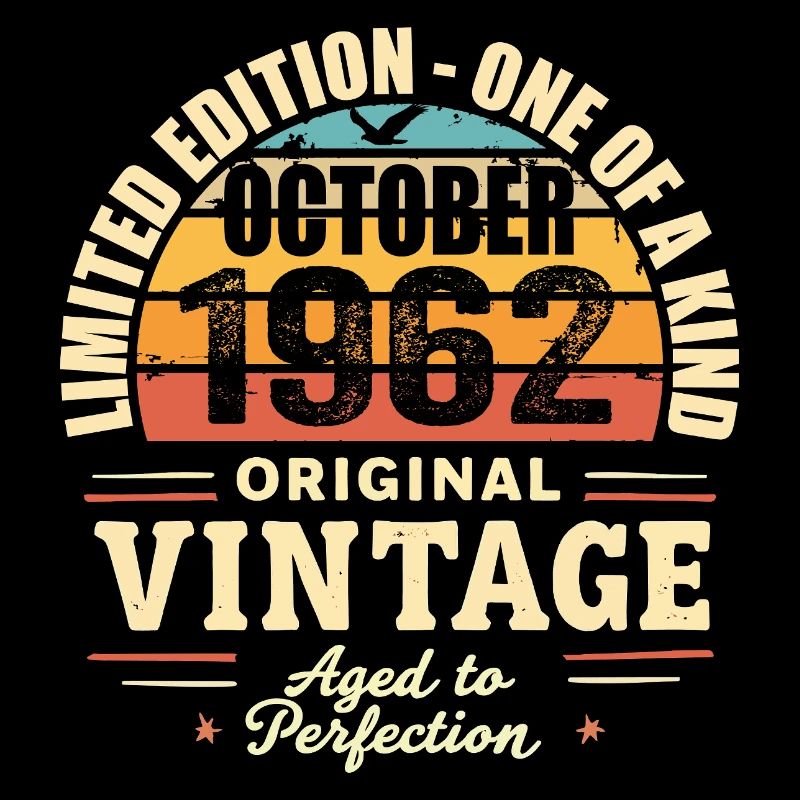 Retro October 1962 - birthday october 1962