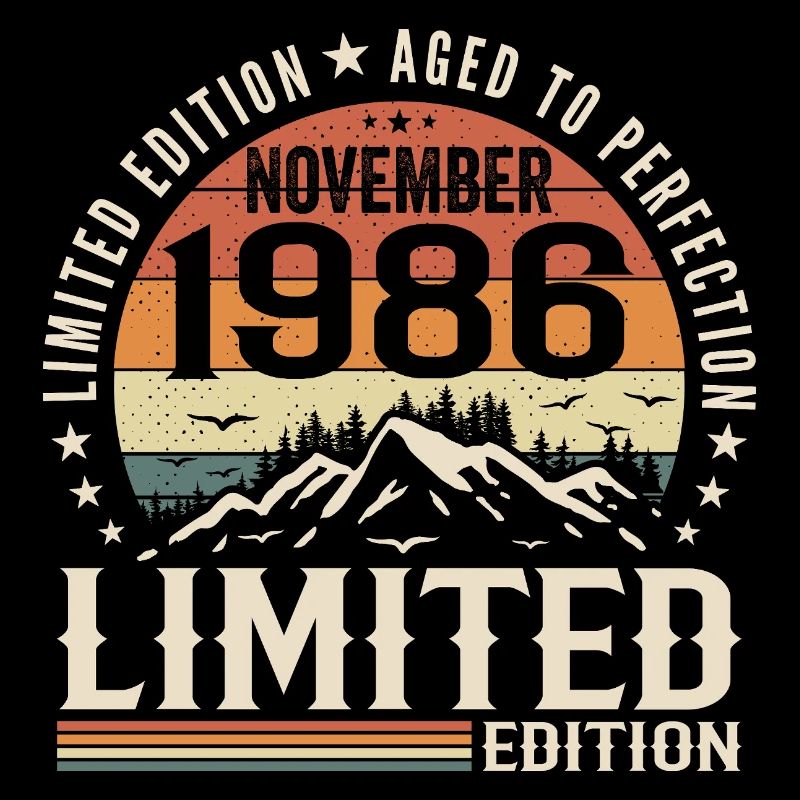 November 1986 Einzigartiger Retro-Geburtstag