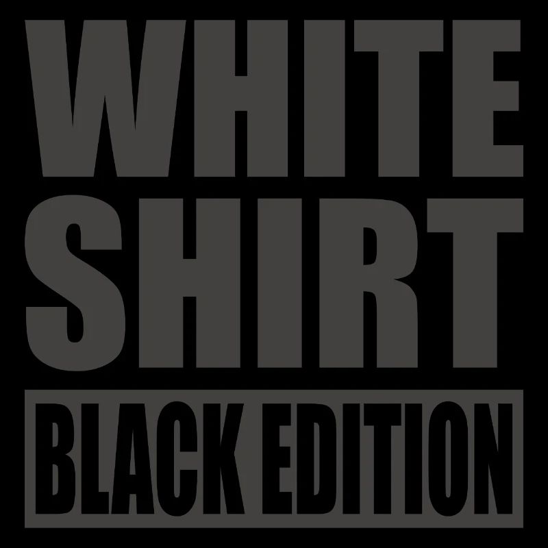 Sarcasm Black Edition: White Shirt Funny Goth